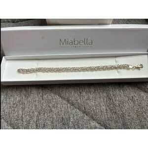 Miabella Italian 925 Sterling Silver Byzantine Bracelet 7" for Women, Handmade